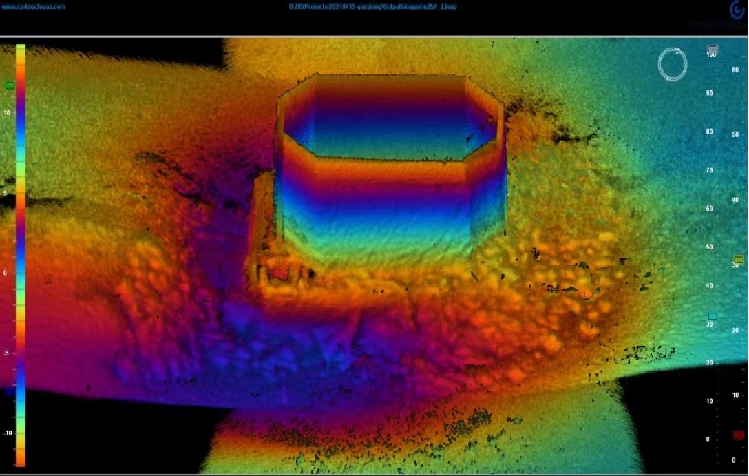 高瑞海工 ROV 水下检测作业实拍:2026年9月 · 安徽淮安 · 运河桥梁检测